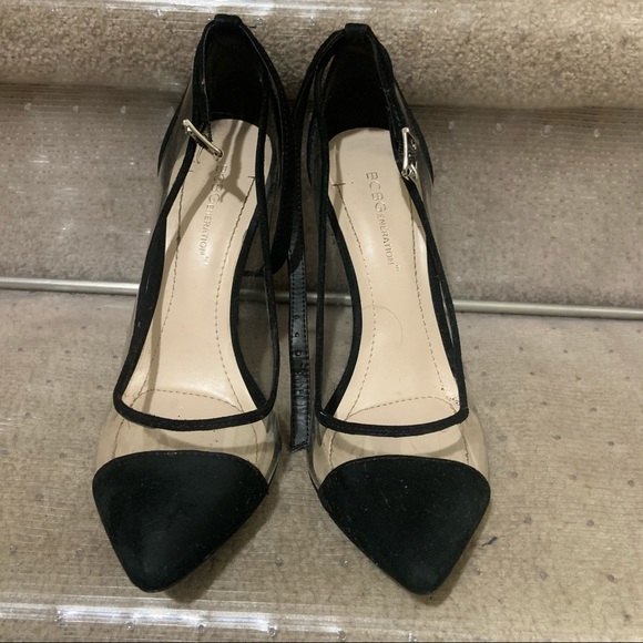 BCBG pvc and suede